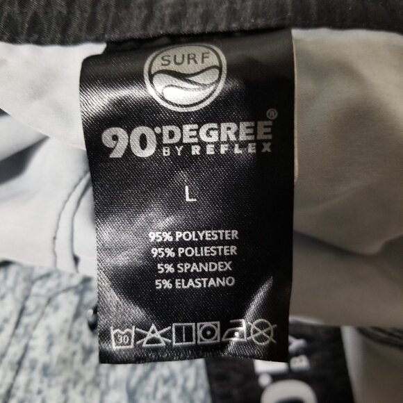 Surf 90 Degree by Reflex Gray Black Board Surf Shorts Men's Large - Picture 2 of 6